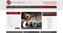 Desktop Screenshot of americanspecialmetals.com