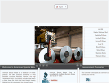 Tablet Screenshot of americanspecialmetals.com
